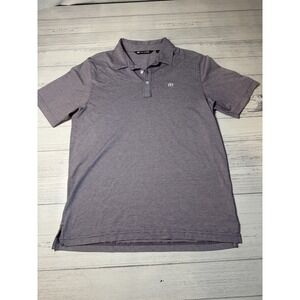 Travis Mathew Purple‎ Golf Polo Shirt Mens Medium Lightweight Polyester Blend